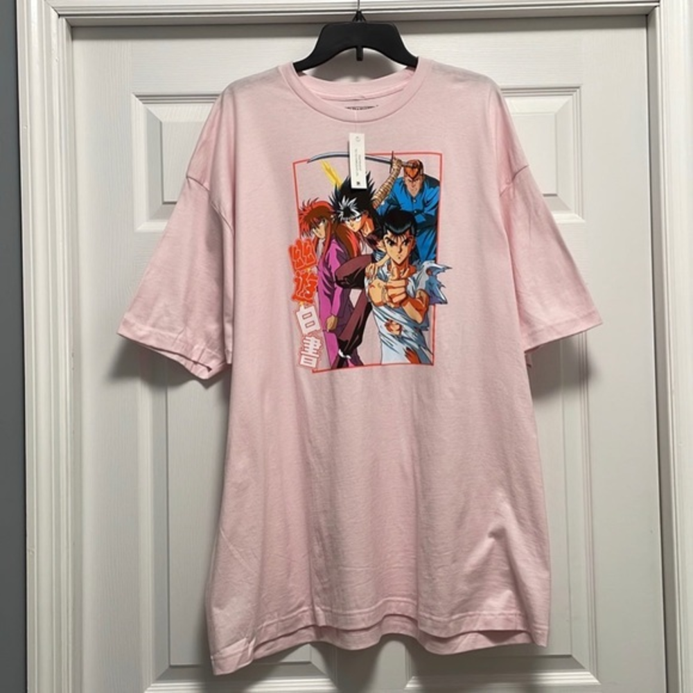 Yu Yu Hakusho Pale Pink Crunchyroll Graphic T-Shirt‎ - 2XL